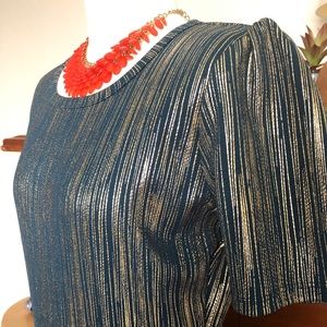 NWOT Lularoe Amelia Elegant Green and Gold size M